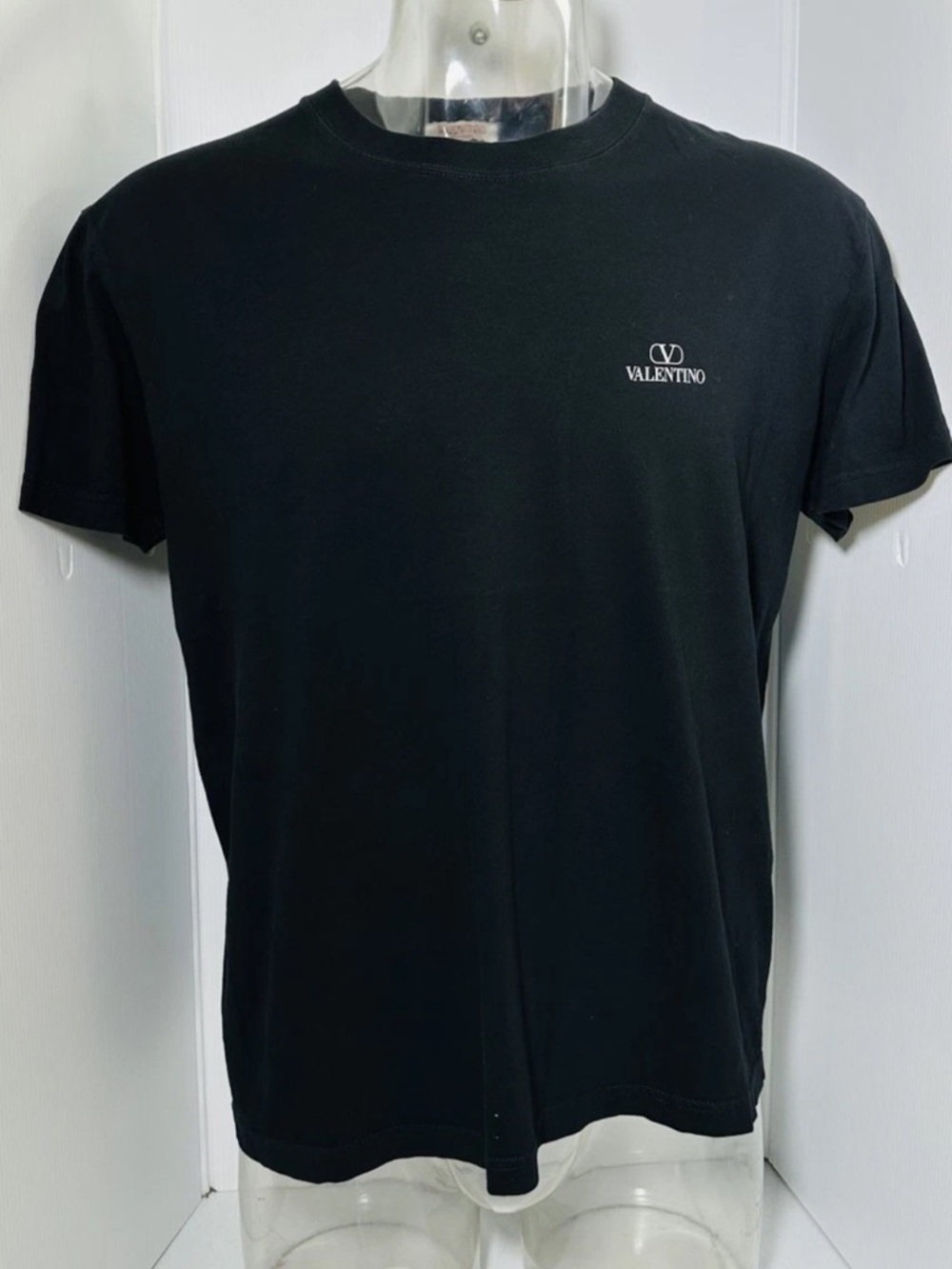 Valentino Garavani Black V-Logo Embroidered T-Shirt XXL Made in Italy Authentic